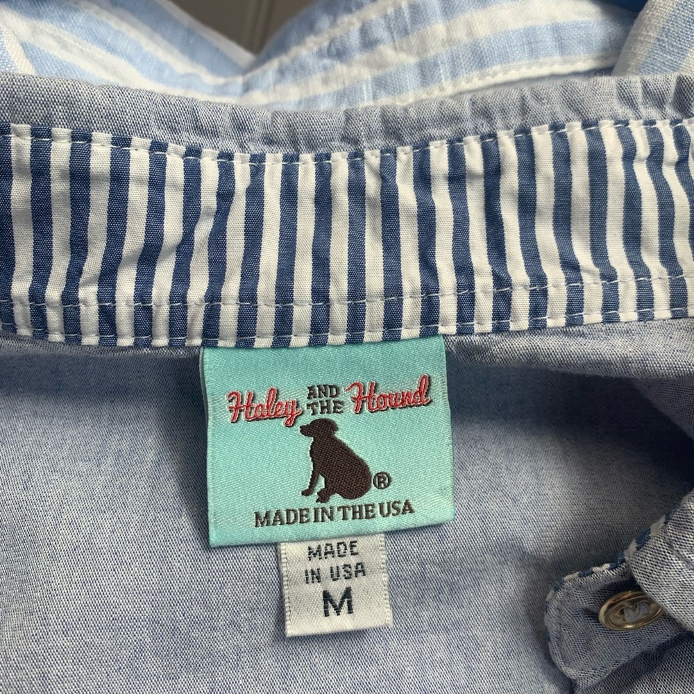 Haley and the Hound Blue Striped Mini Dress